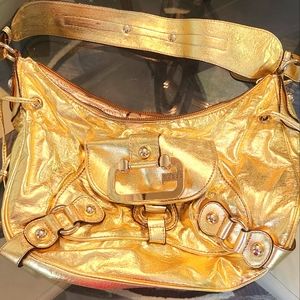 Vintage Guess Gold Metalic shoulder purse bag